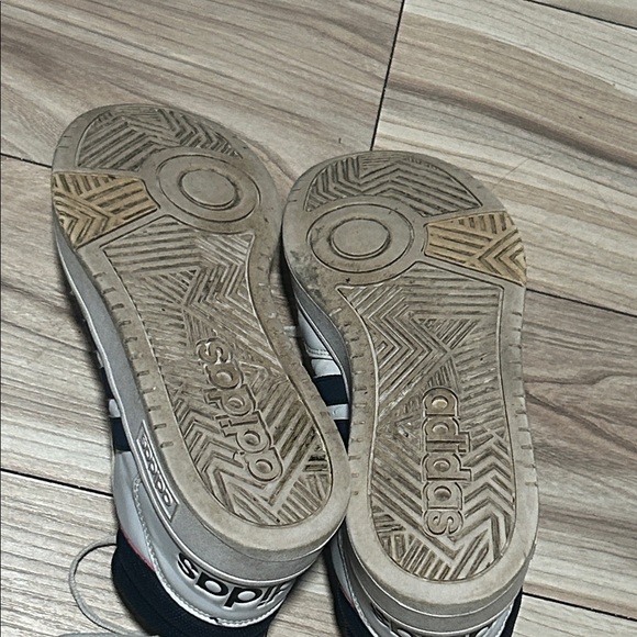 Adidas White and Navy High-Top Sneakers - Picture 4 of 7